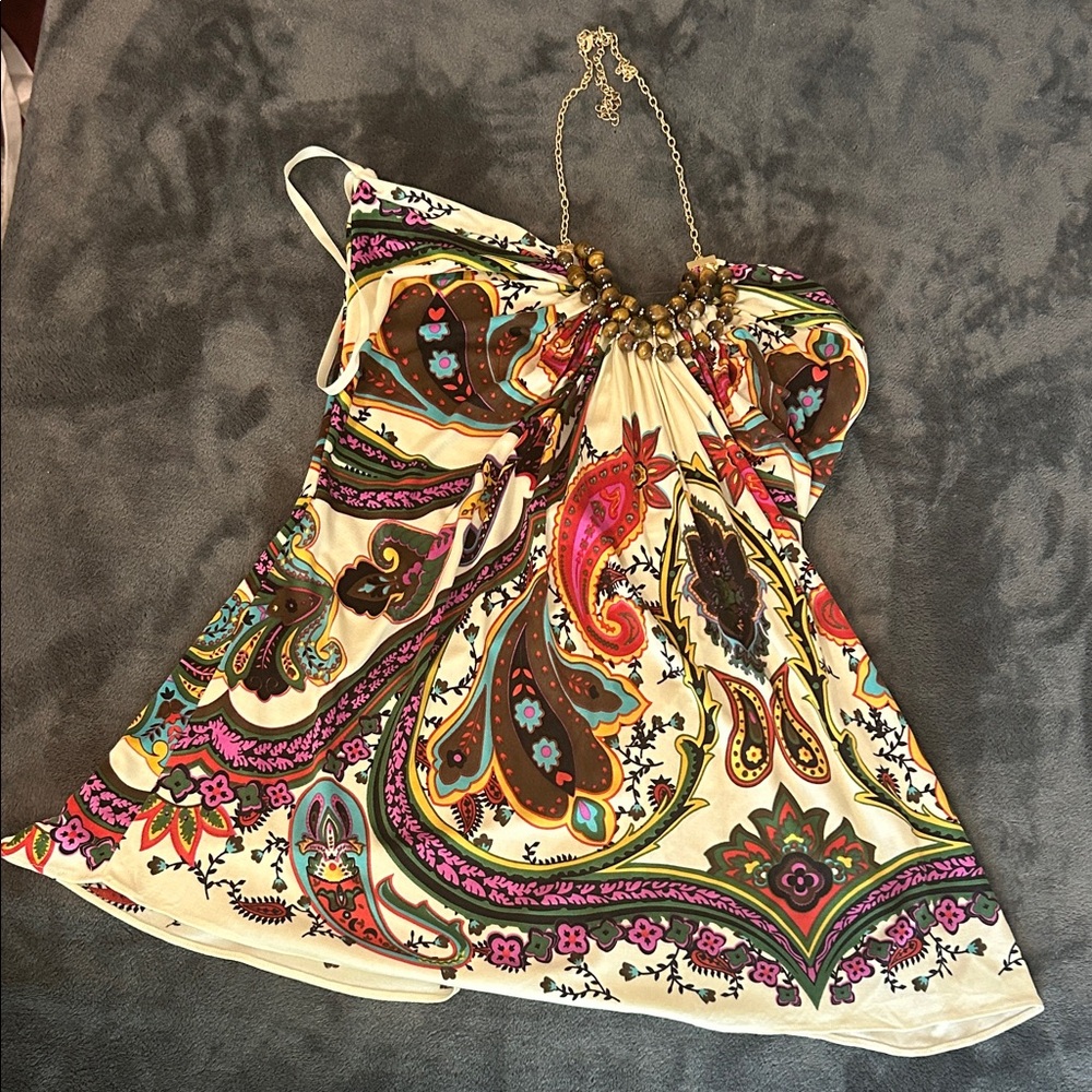 Sky Multicolor halter necklace top